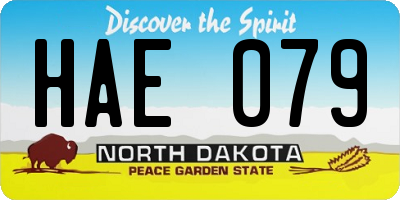 ND license plate HAE079