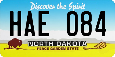 ND license plate HAE084