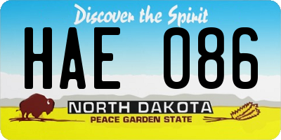 ND license plate HAE086