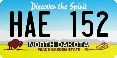 ND license plate HAE152