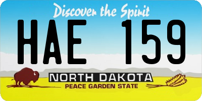 ND license plate HAE159