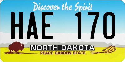 ND license plate HAE170