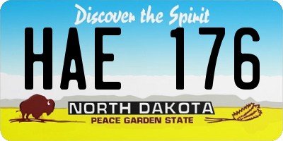 ND license plate HAE176
