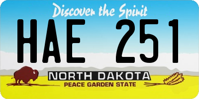 ND license plate HAE251