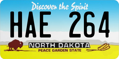 ND license plate HAE264