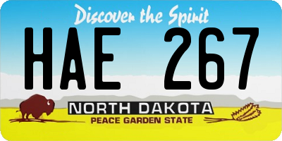 ND license plate HAE267