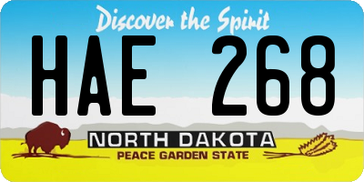 ND license plate HAE268