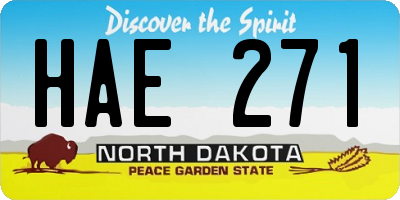 ND license plate HAE271