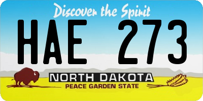 ND license plate HAE273