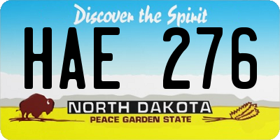 ND license plate HAE276