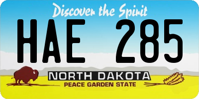 ND license plate HAE285