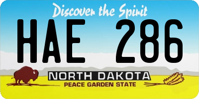 ND license plate HAE286