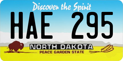 ND license plate HAE295