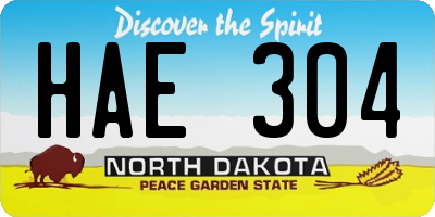 ND license plate HAE304