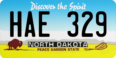 ND license plate HAE329