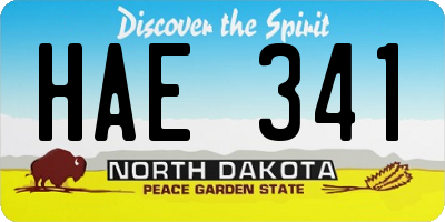 ND license plate HAE341