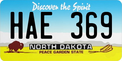 ND license plate HAE369