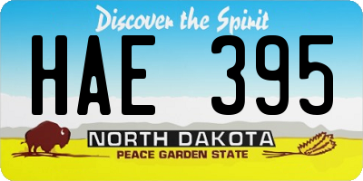 ND license plate HAE395