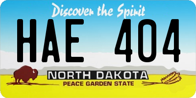 ND license plate HAE404