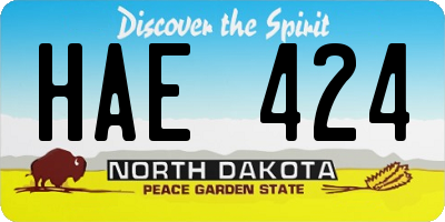 ND license plate HAE424