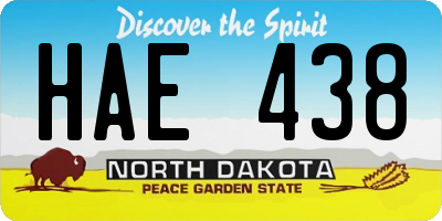 ND license plate HAE438