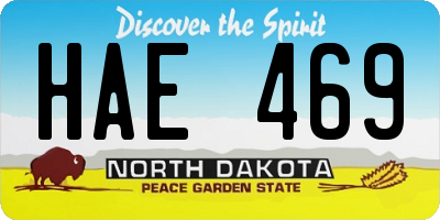 ND license plate HAE469