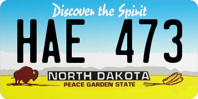 ND license plate HAE473