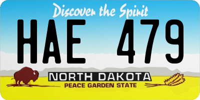 ND license plate HAE479