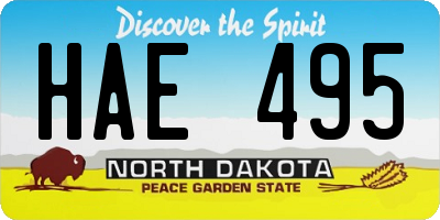 ND license plate HAE495