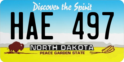 ND license plate HAE497