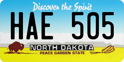 ND license plate HAE505