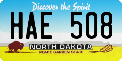 ND license plate HAE508