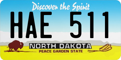 ND license plate HAE511