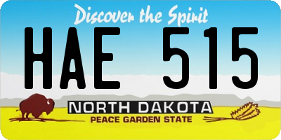 ND license plate HAE515
