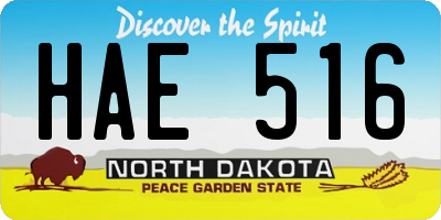 ND license plate HAE516