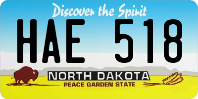 ND license plate HAE518