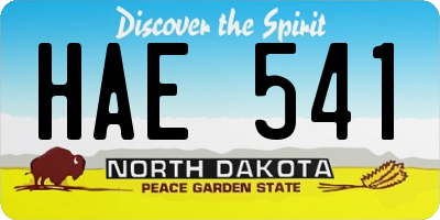 ND license plate HAE541
