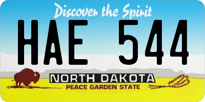 ND license plate HAE544