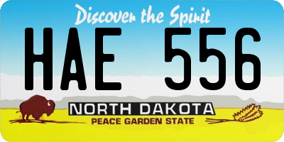 ND license plate HAE556