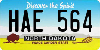 ND license plate HAE564