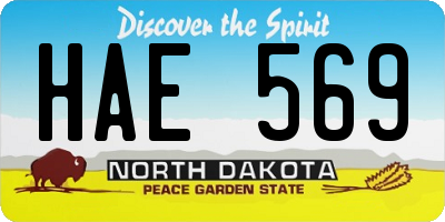 ND license plate HAE569