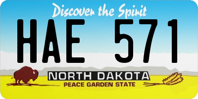 ND license plate HAE571