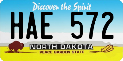 ND license plate HAE572
