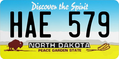 ND license plate HAE579