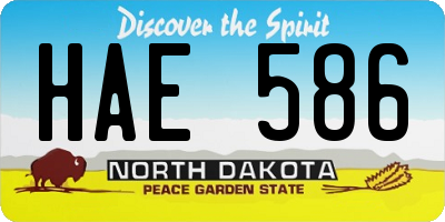 ND license plate HAE586