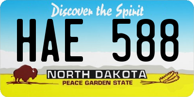 ND license plate HAE588