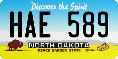 ND license plate HAE589