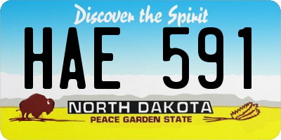 ND license plate HAE591