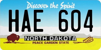 ND license plate HAE604