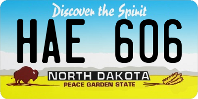 ND license plate HAE606